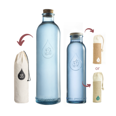 En Combo OmWater Gratitude and Mini OmWater bottles